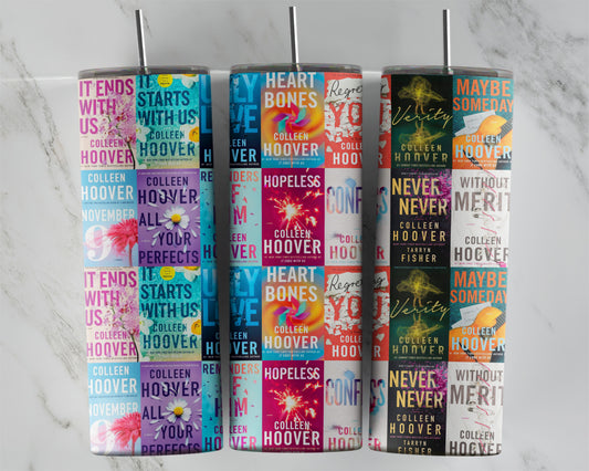 HOOVER BOOK COLLAGE TUMBLER WRAP - NO LICENSING REQUIRED - JUNE 2023