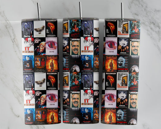 HORROR COLLAGE TUMBLER WRAP - NO LICENSING REQUIRED - JUNE 2023