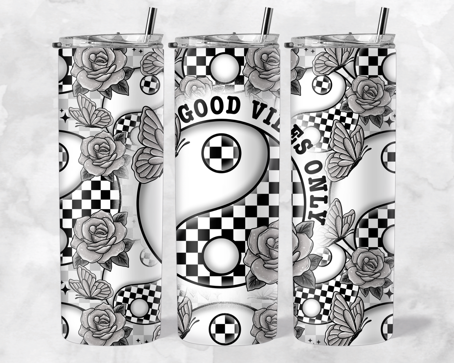 GOOD VIBES ONLY TUMBLER WRAP