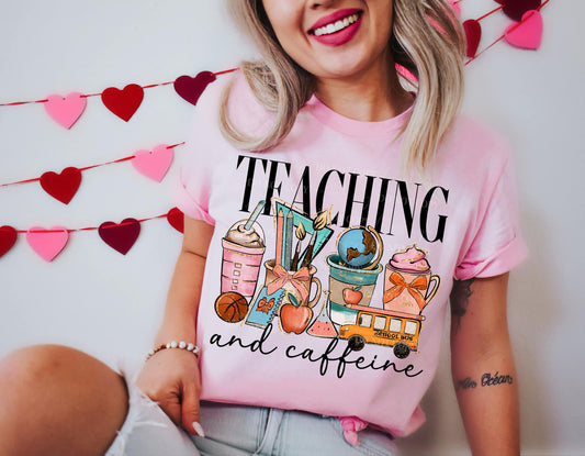 TEACHING & CAFFEINE PNG