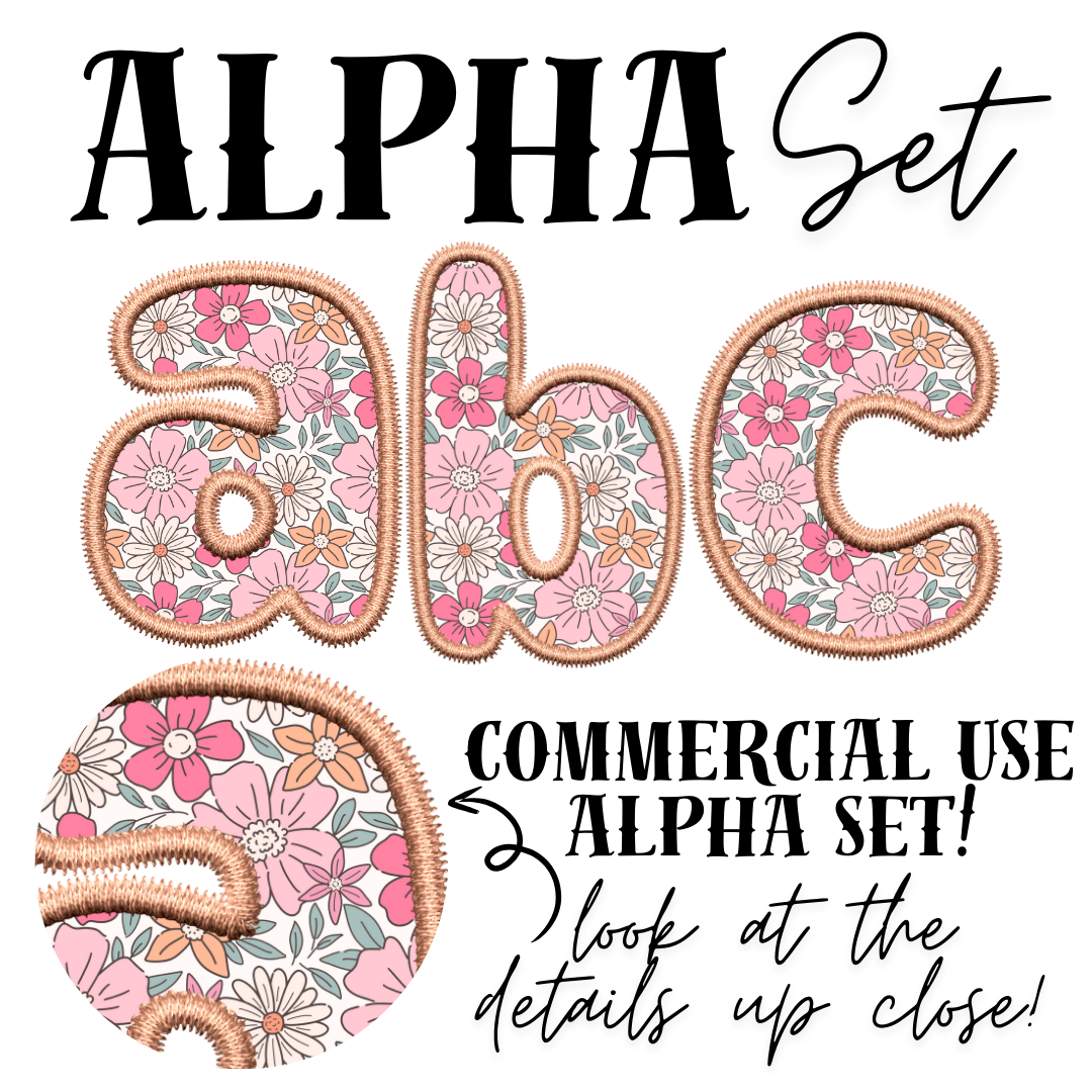 FLORAL ALPHA SET